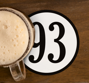 Vlastné číslo okrúhle personalizované pivo podložky - Tenstickers
