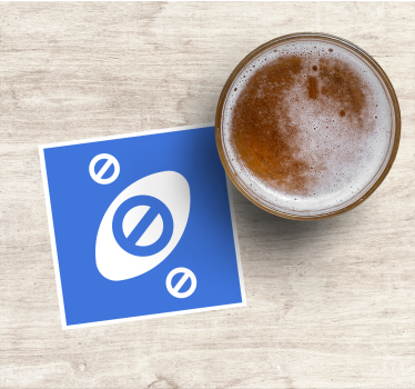 Zastávka karty uno s modrými podivnými podložkami - Tenstickers
