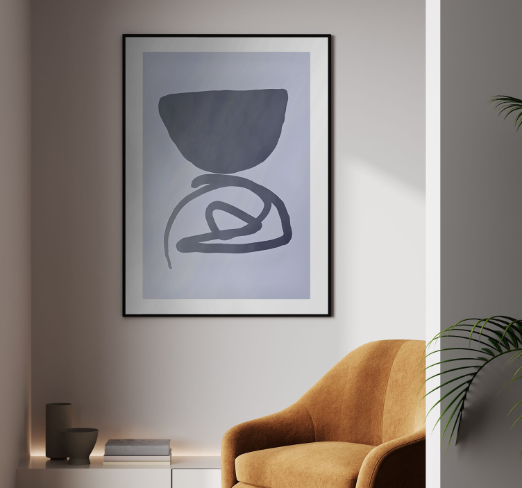 abstraktný poster fialový rám - Tenstickers