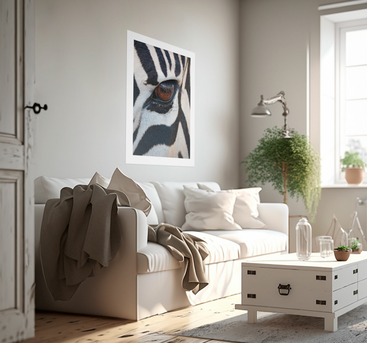 plagát iných zvierat oko zebry - Tenstickers