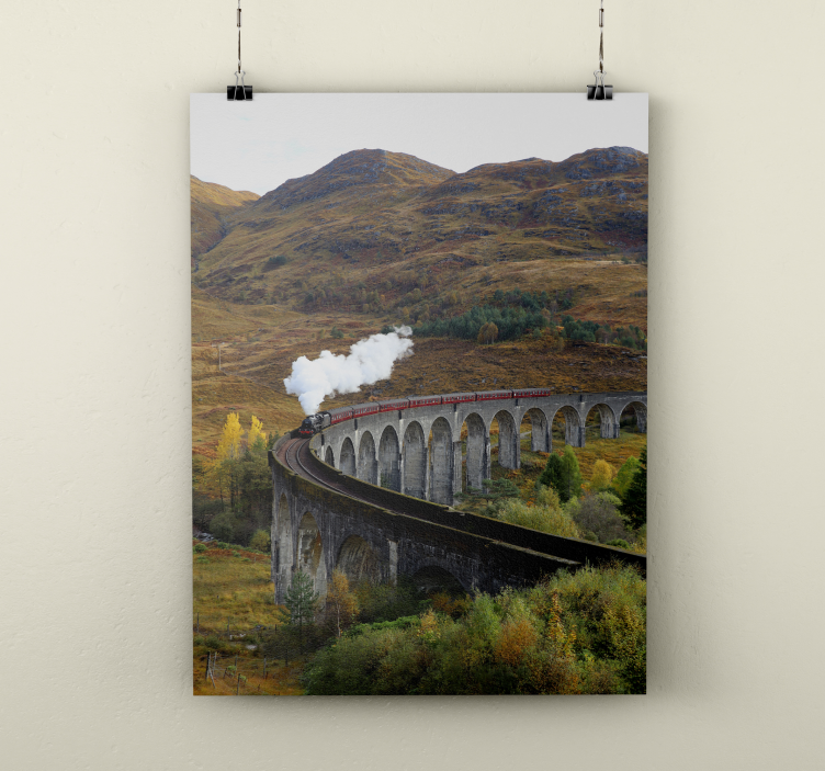 Realistický foto plagát pohybujúci sa vlak - Tenstickers