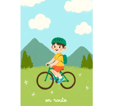 cyklistický plagát na ceste - Tenstickers