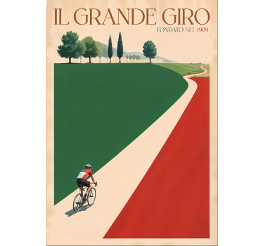 cyklistický plagát il grande giro - Tenstickers