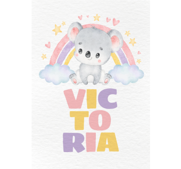 plagát do detskej izby koala a dúha - Tenstickers