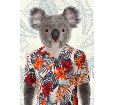plagát do spálne pre mladých elegantná koala - Tenstickers