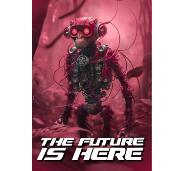 plagát do spálne robotický Opica - Tenstickers