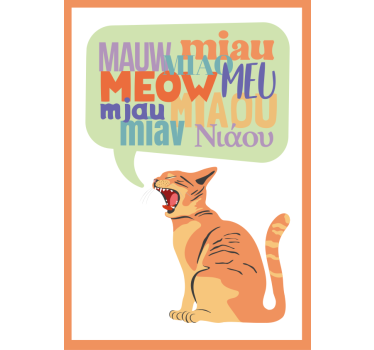 plagát do detskej izby mňaukajú mačky - Tenstickers