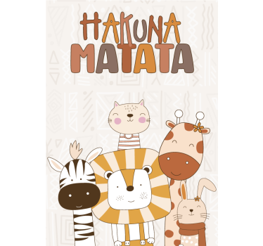 plagát do detskej izby hakuna matata - Tenstickers