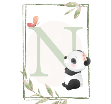 plagát do detskej izby roztomilá panda - Tenstickers