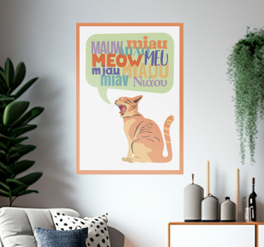 plagát do detskej izby mňaukajú mačky - Tenstickers
