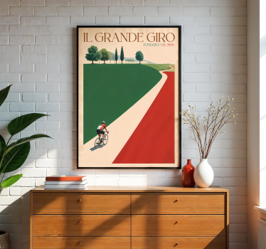 cyklistický plagát il grande giro - Tenstickers