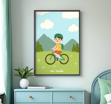 cyklistický plagát na ceste - Tenstickers