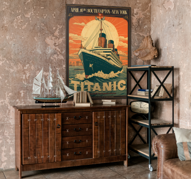 historický plagát titanicova prvá plavba - Tenstickers