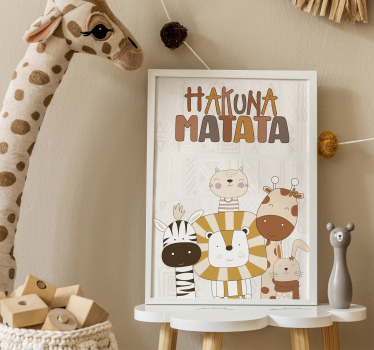 plagát do detskej izby hakuna matata - Tenstickers