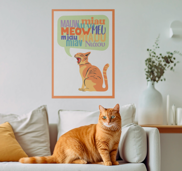 plagát do detskej izby mňaukajú mačky - Tenstickers