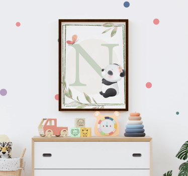 plagát do detskej izby roztomilá panda - Tenstickers