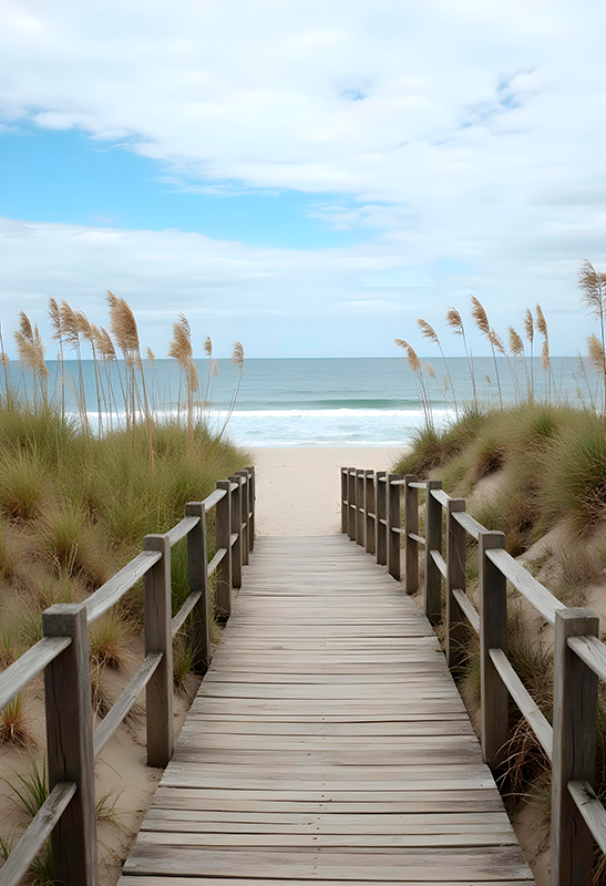 Realistický foto plagát veterná pláž - Tenstickers