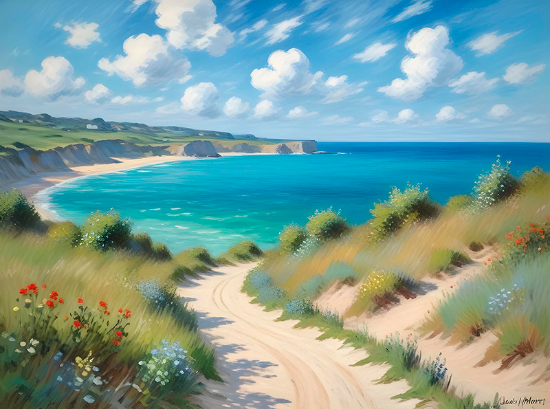 plagát Krajiny krásny výhľad na more - Tenstickers