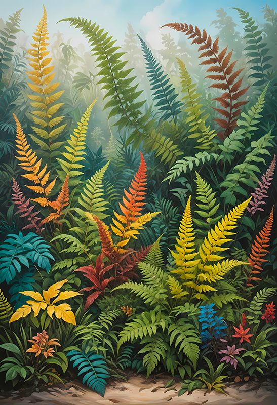 Plagát umelecká kresba divná džungľa - Tenstickers