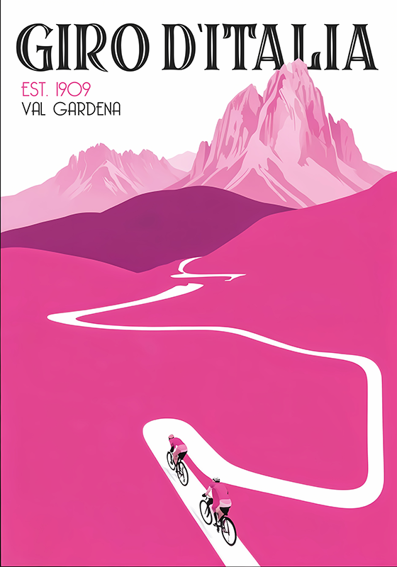 cyklistický plagát val gardena - Tenstickers