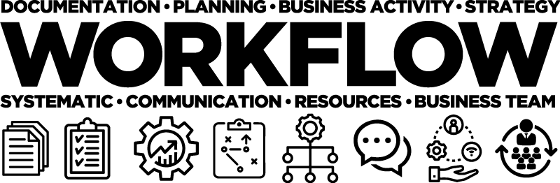 Plagát podľa kancelárie pracovný tok - Tenstickers