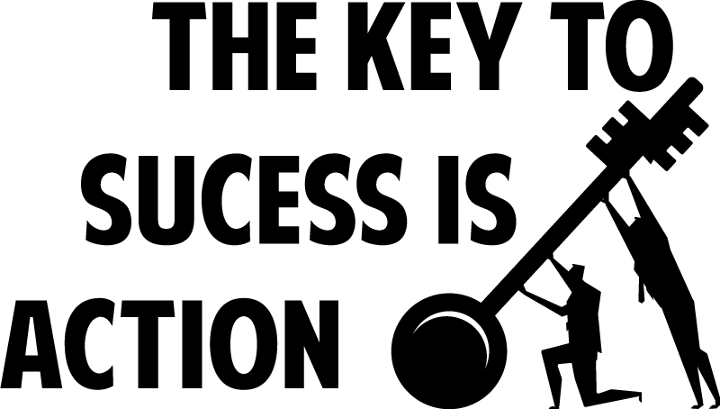 Plagát podľa kancelárie Úspech je čin - Tenstickers