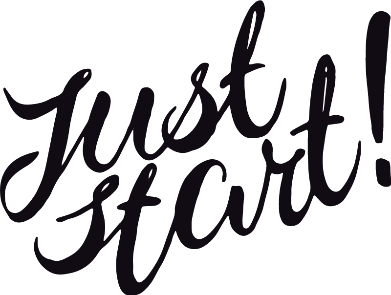 Plagát podľa kancelárie jednoducho začnite - Tenstickers