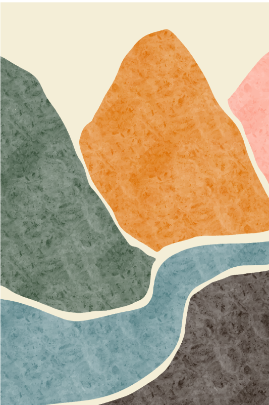 Plagát na izbu moderná abstraktná maľba - Tenstickers