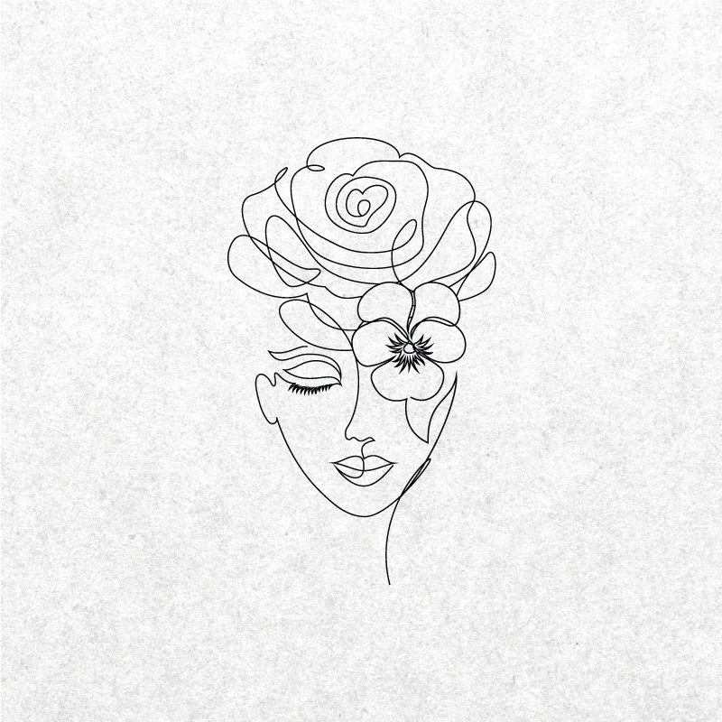 Plagát na izbu minimalistická bez tváre žena - Tenstickers