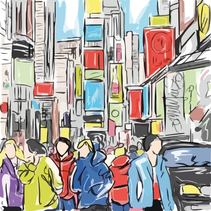 Plagát na izbu moderné postavy z new yorku - Tenstickers