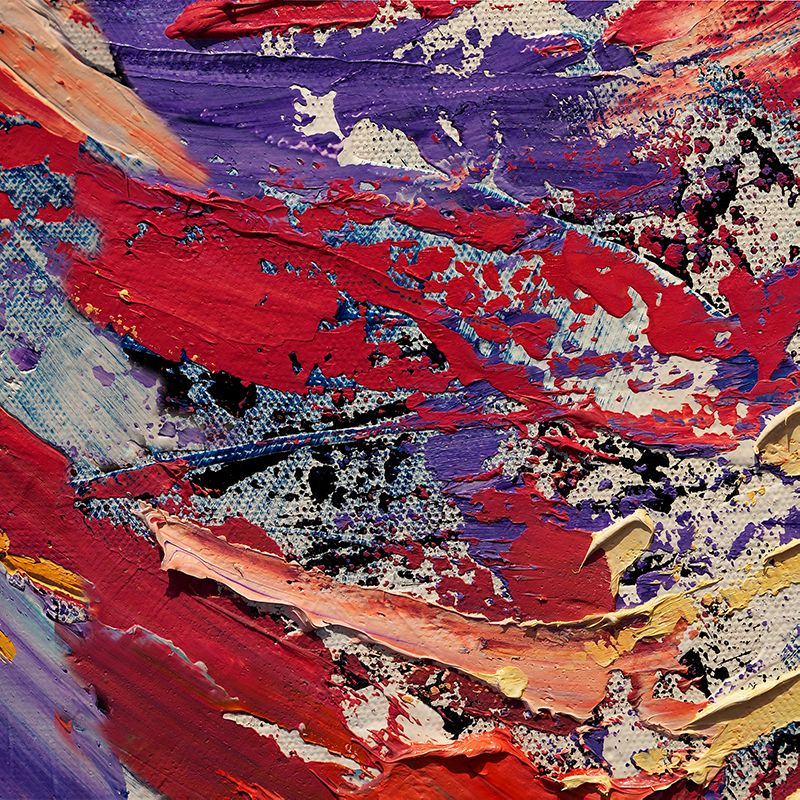 Plagát na izbu maľba s farebnými pleskami - Tenstickers