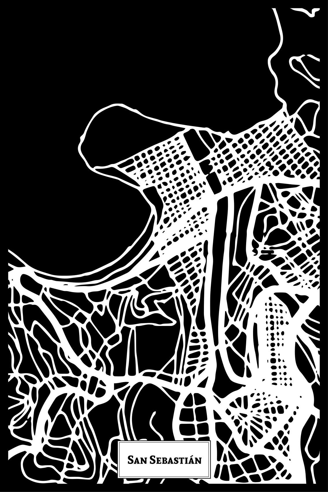 Plagát na izbu mapa topografická san sebastián - Tenstickers