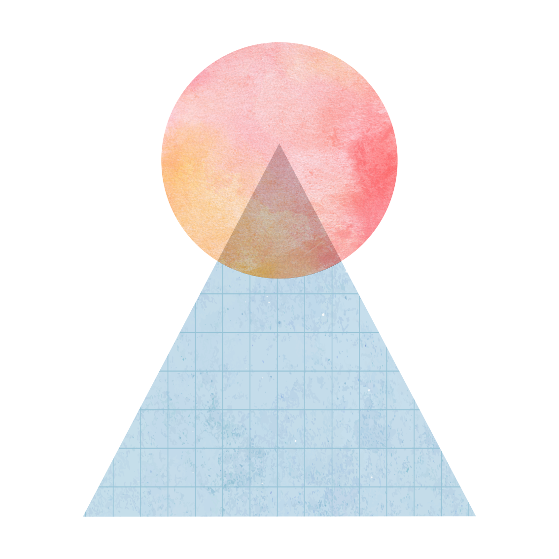 Plagát na izbu slnko a trojuholník na stenu - Tenstickers