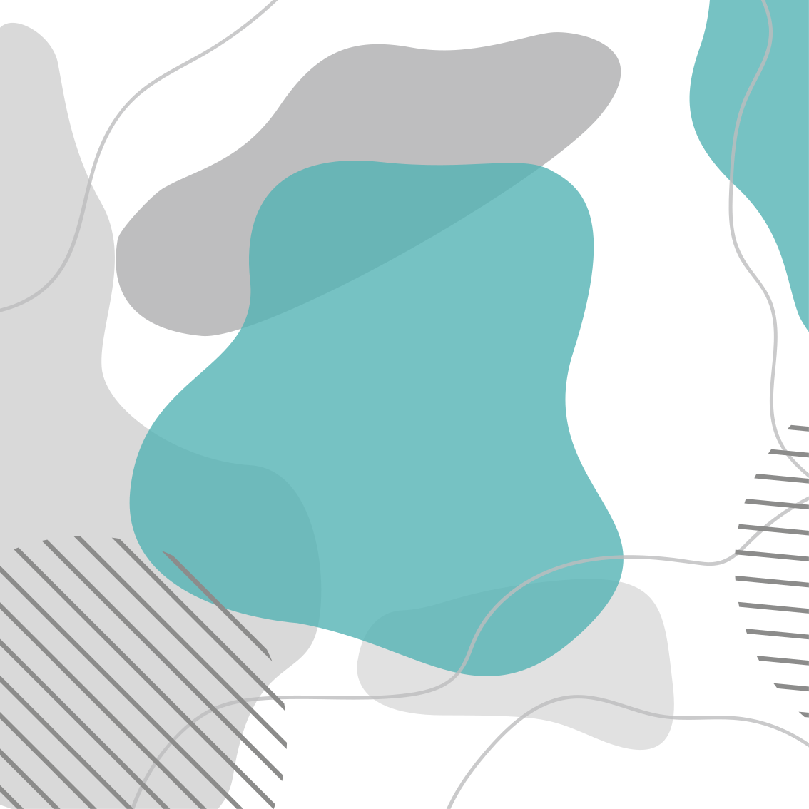 Plagát na izbu modrozelené umelecké formy - Tenstickers