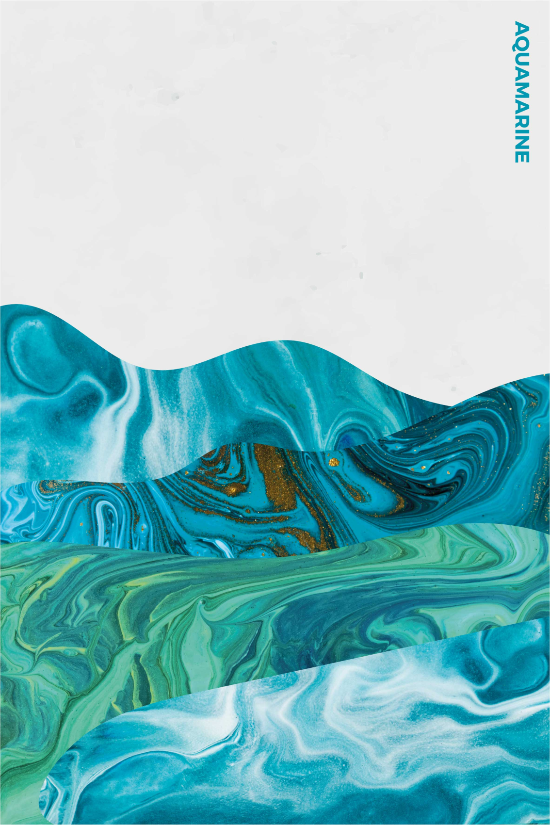 Plagát na izbu akvamarínové krivky - Tenstickers