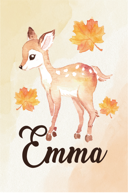 Plagát do detskej izby jeleň - Tenstickers