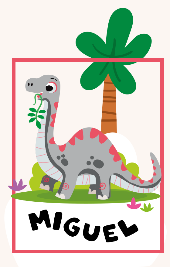 Plagát do detskej izby sivý dlhokrký dinosaurus - Tenstickers
