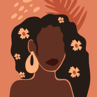 Plagát flores estetická abstraktná žena - Tenstickers