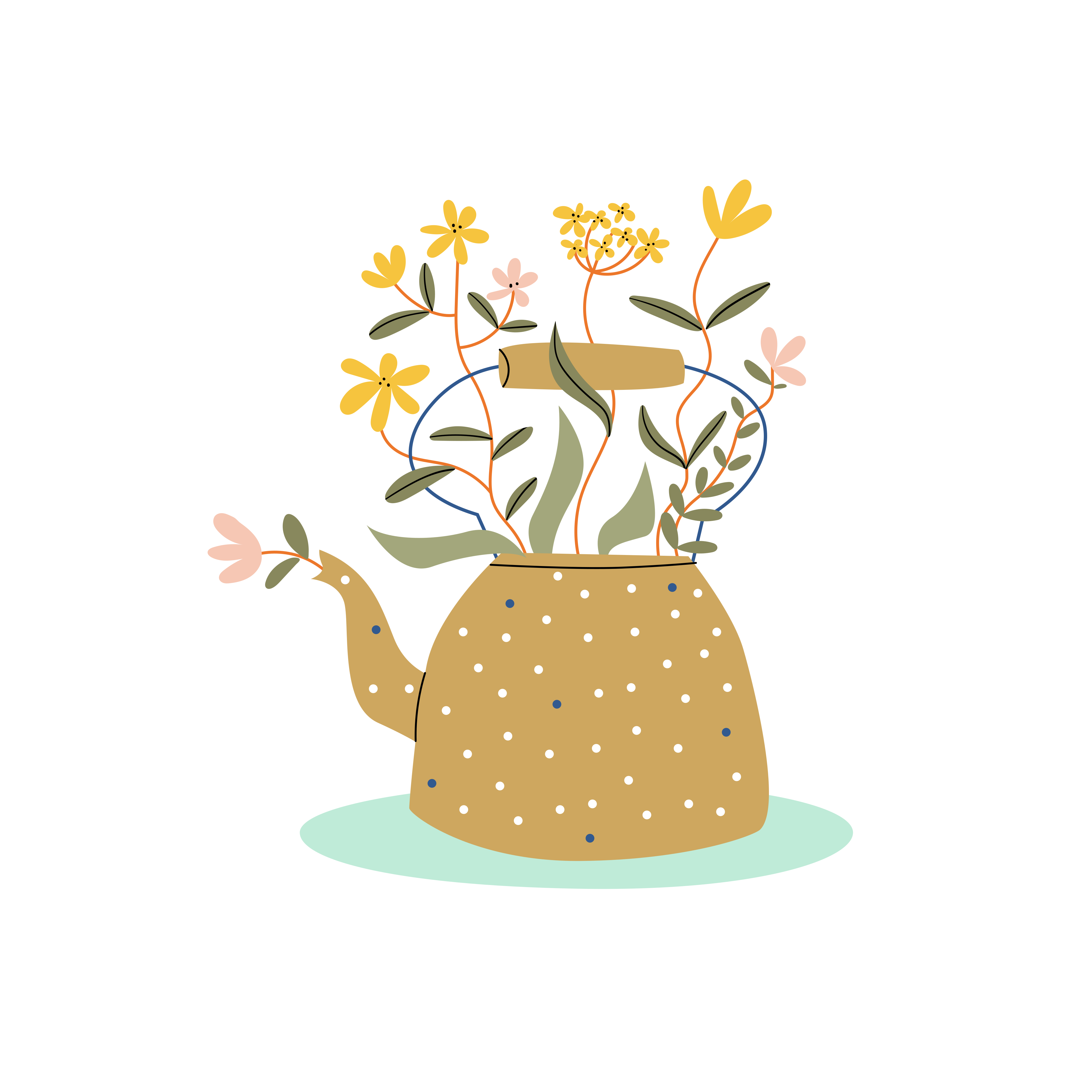 Plagát flores abstraktná zálievka - Tenstickers