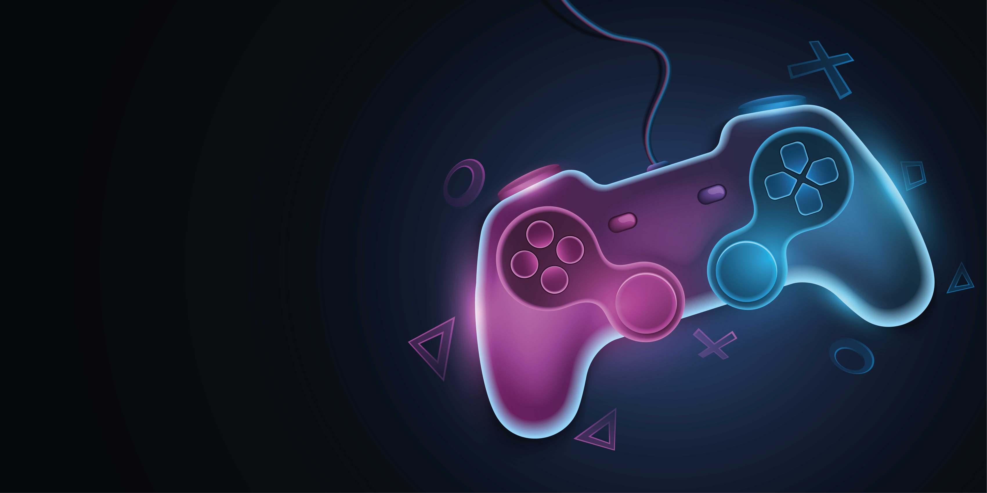 Plagát videohry s farebnými neonovými podložkami - Tenstickers