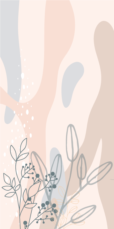 Plagát kvety a rastliny elegantná kvetinová silueta - Tenstickers