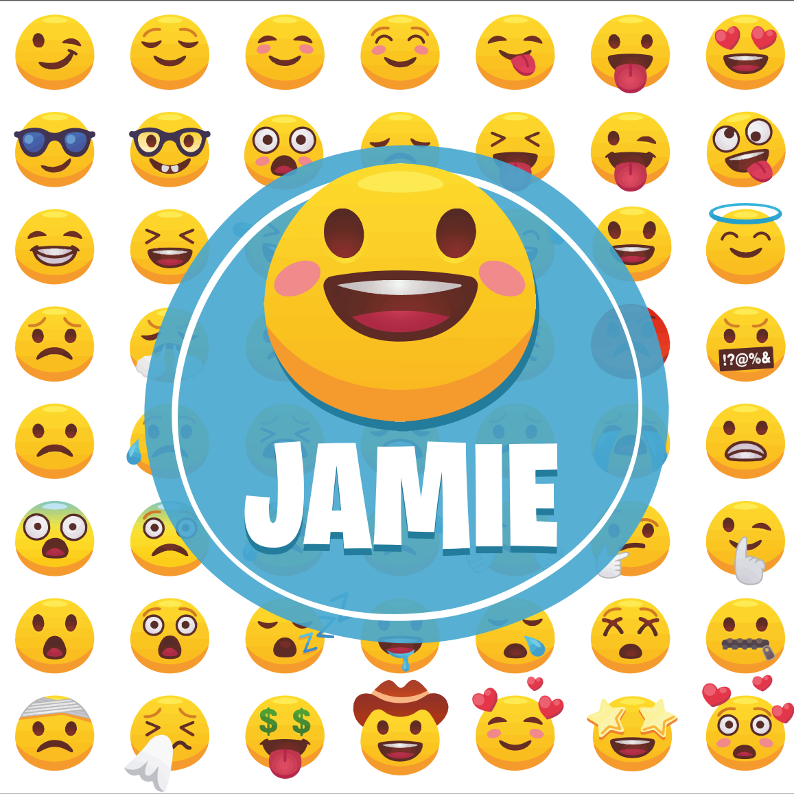 Plagát do spálne pre mladých kolekcia emoji výrazov - Tenstickers