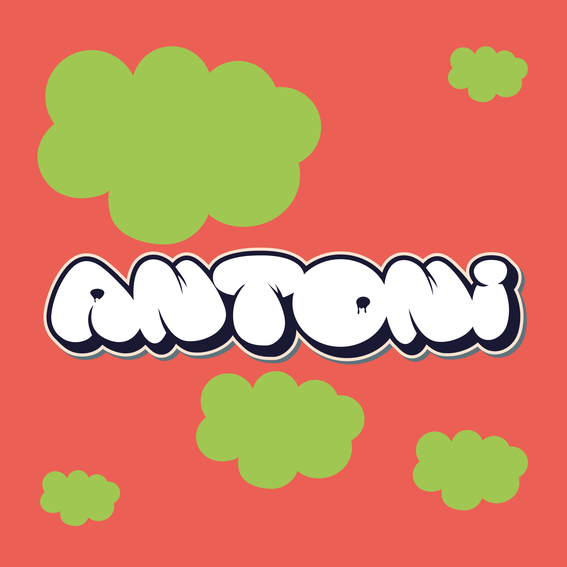 Plagát do spálne pre mladých v hravom písme - Tenstickers