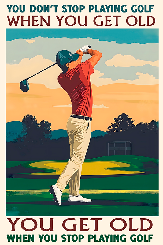Sportovy plakat hrať golf - Tenstickers