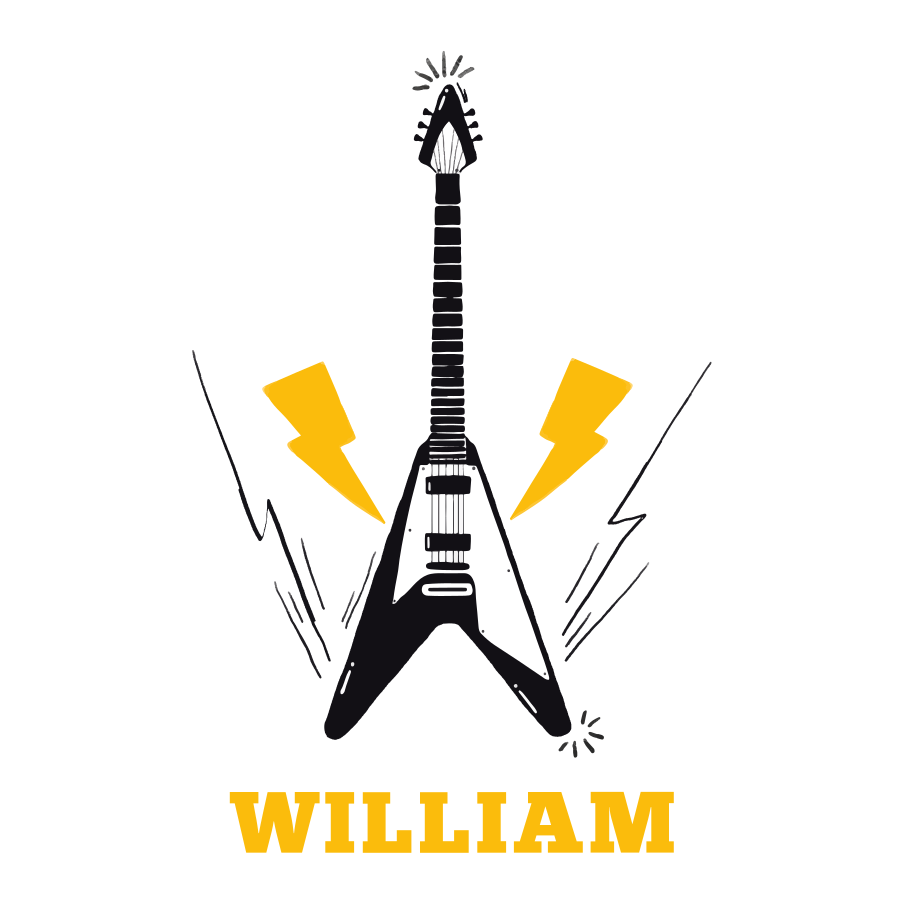 Personalizovaný plagát inšpirácie elektrickou gitarou - Tenstickers