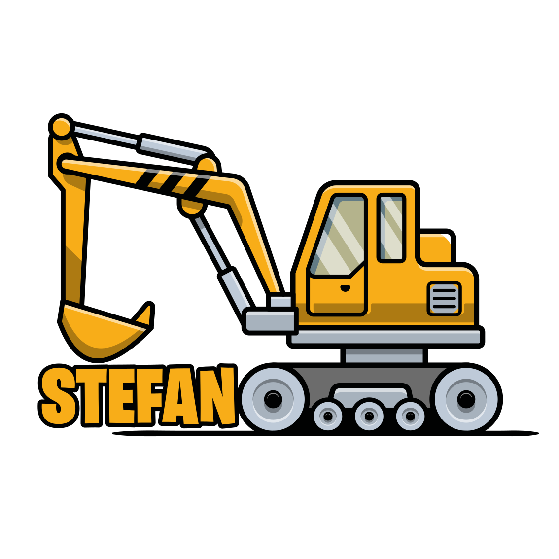 Personalizovaný plagát dizajn bagrového stroja - Tenstickers