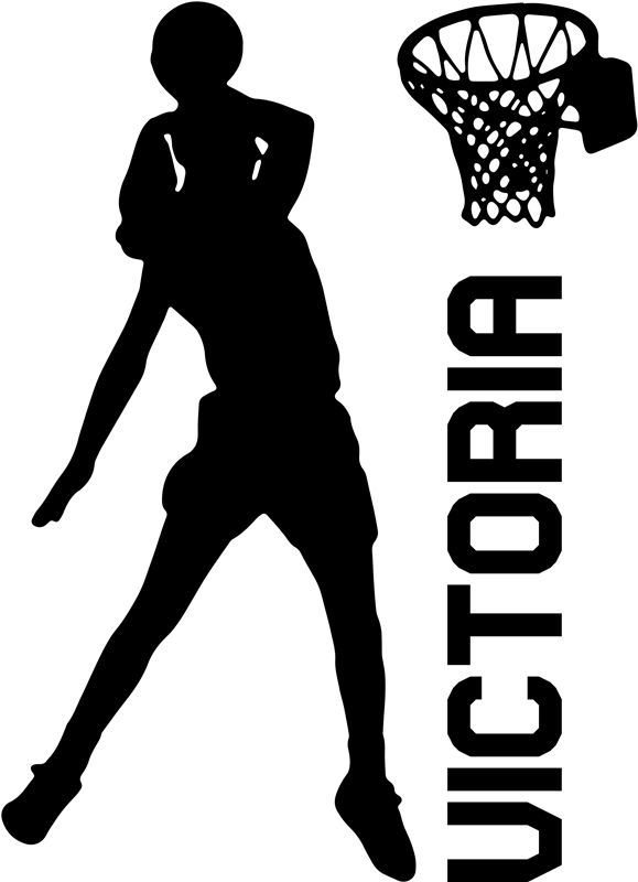 Basketbalový plagát hráčky pri smeči s menom - Tenstickers