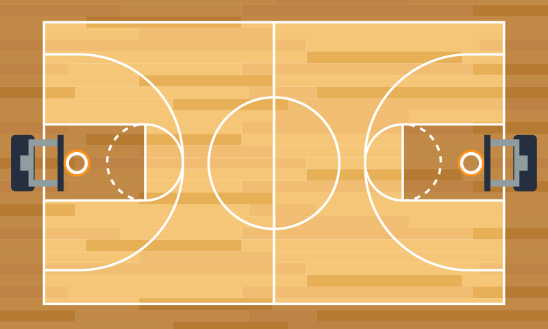 Basketbalový plagát s vinylovou podlahou pre mladých - Tenstickers