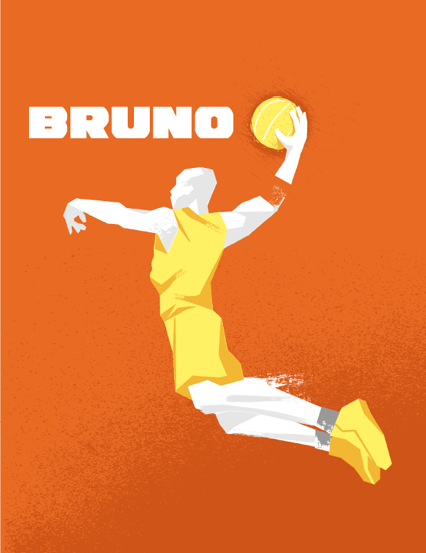 Basketbalový plagát s menom na mieru - Tenstickers