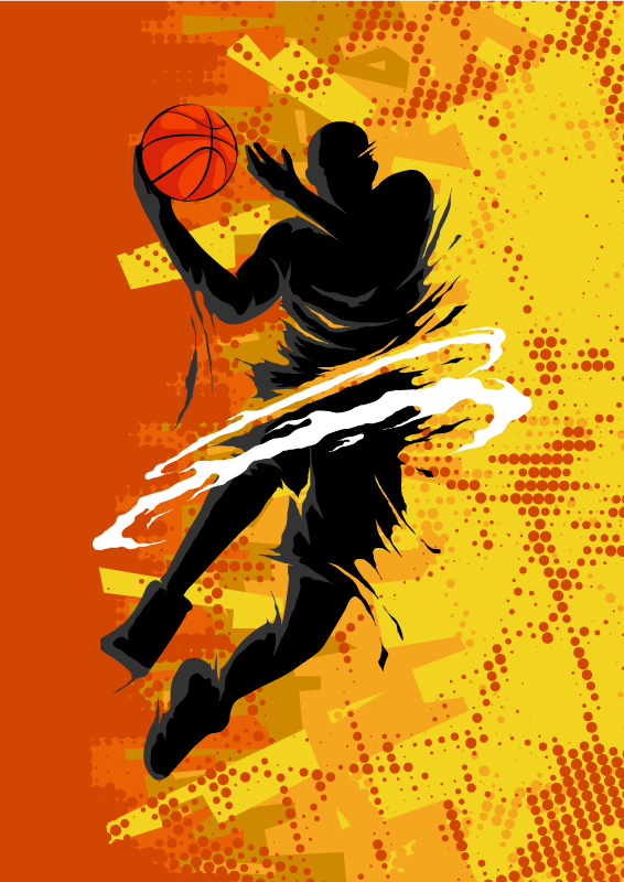 Basketbalový plagát hráča basketbalu - Tenstickers